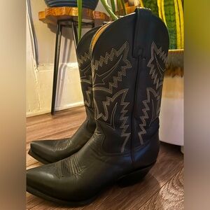 Vintage real leather cowboy boots.